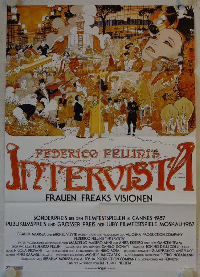 Fellinis Intervista originales deutsches Filmplakat